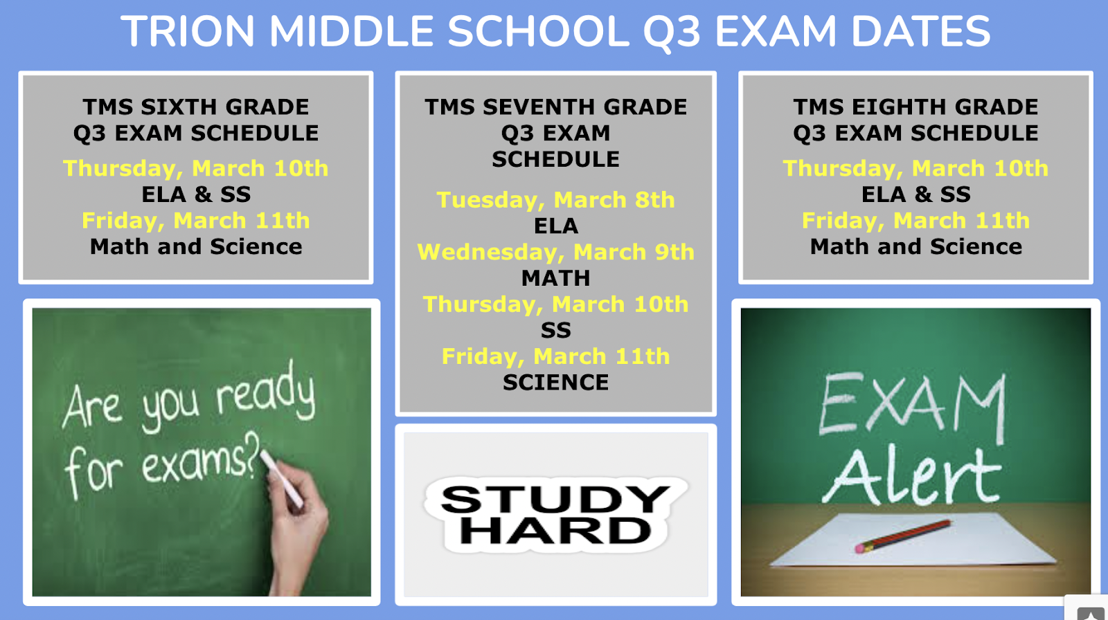 TMS Q3 Exams