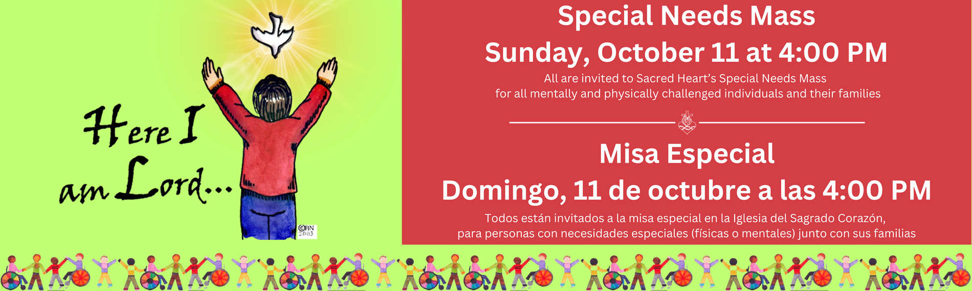 Special Needs Mass | Sun Oct 11 | 4pm