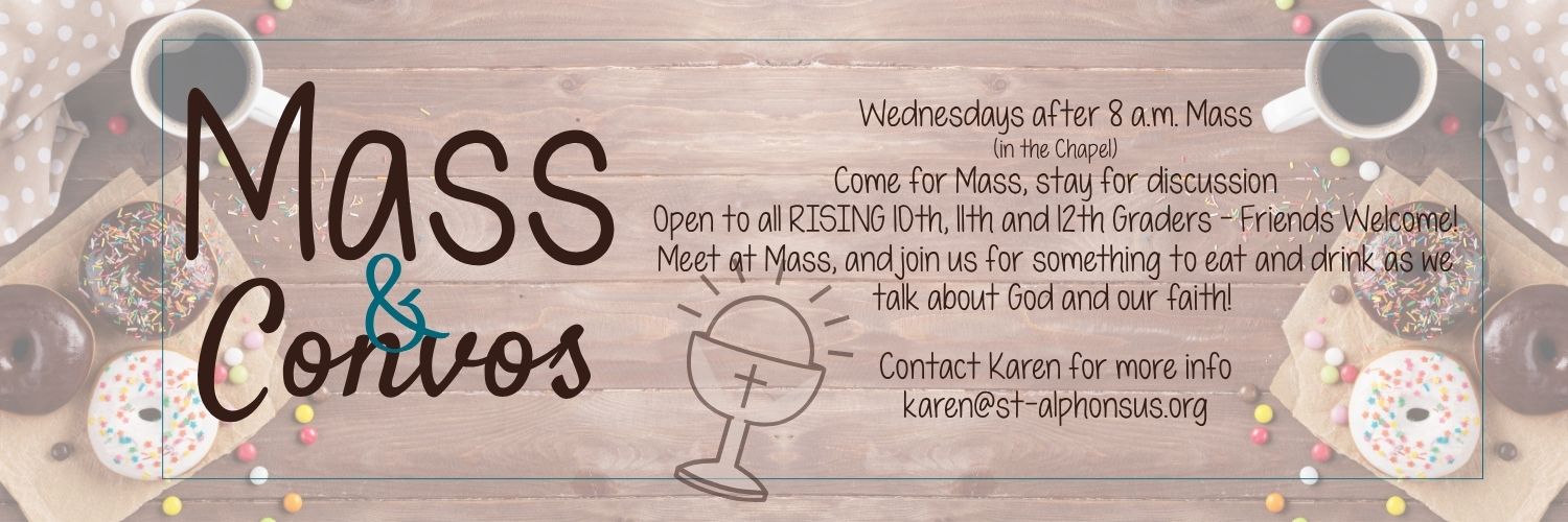 Join us for Mass and Convos a new program for youth to discuss their faith