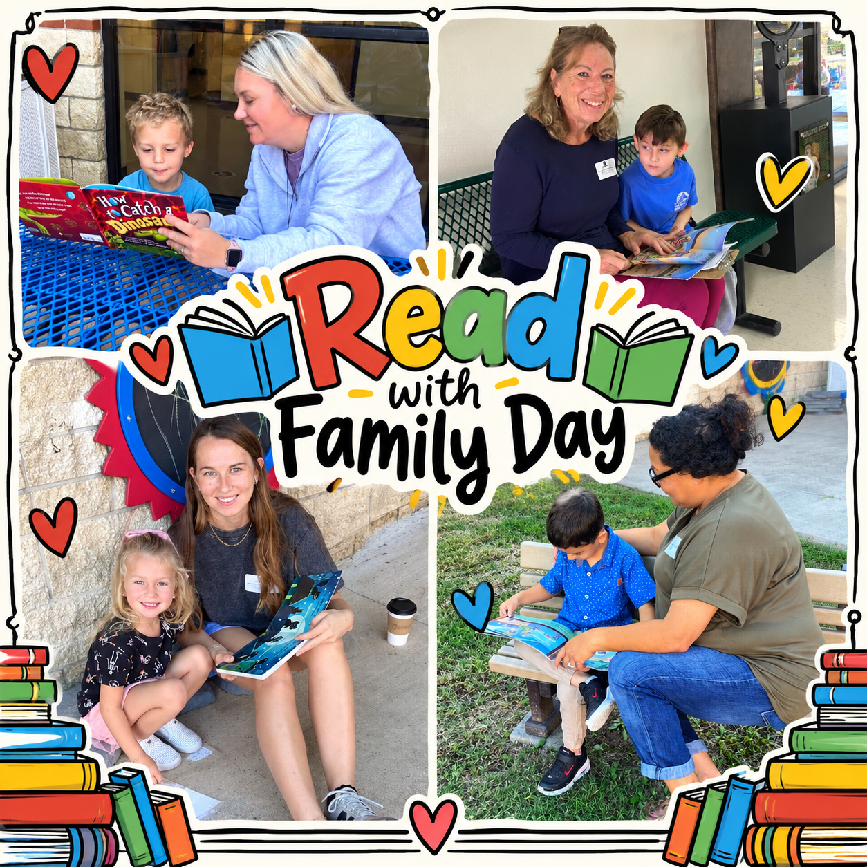 Photos of Students Participating in Read with Family Day