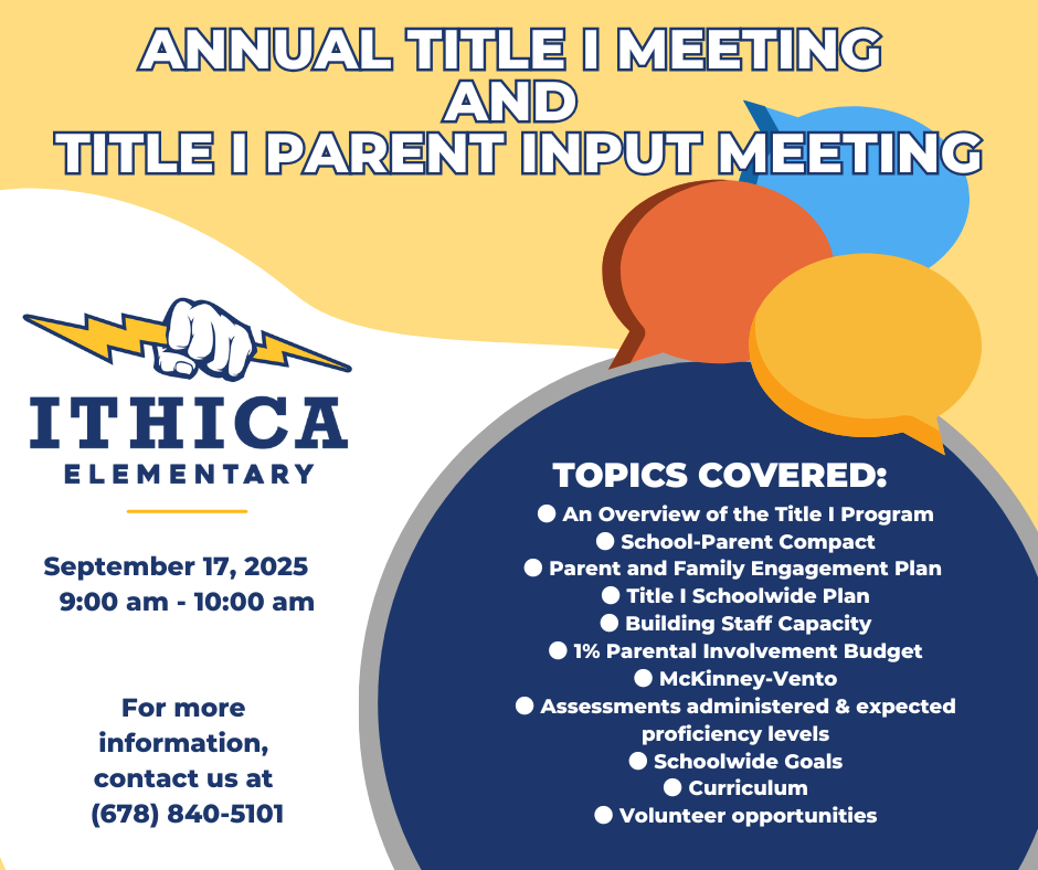 title 1 annual meeting flyer