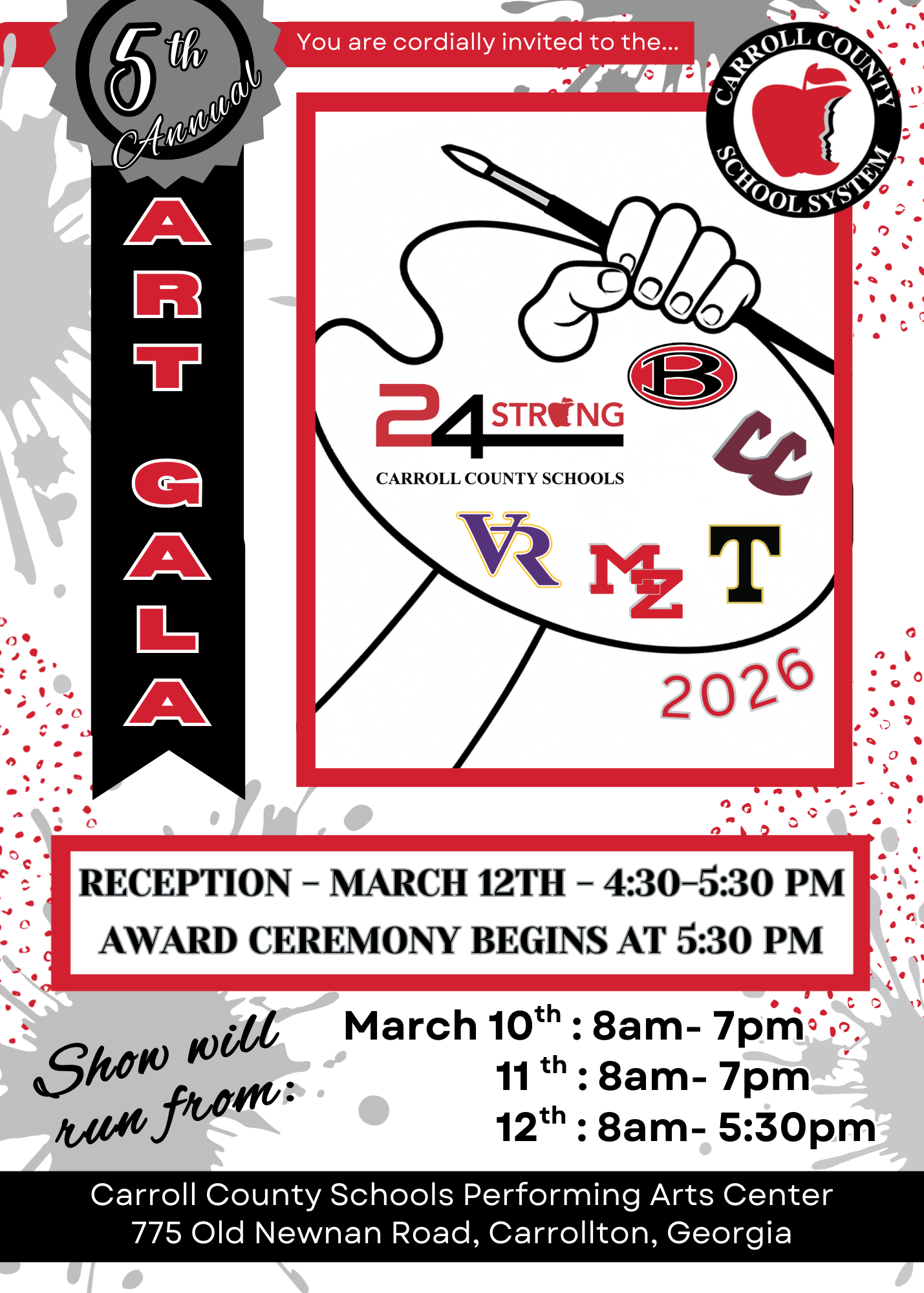 Art Gala March 12 4:30pm - Show March 10-12