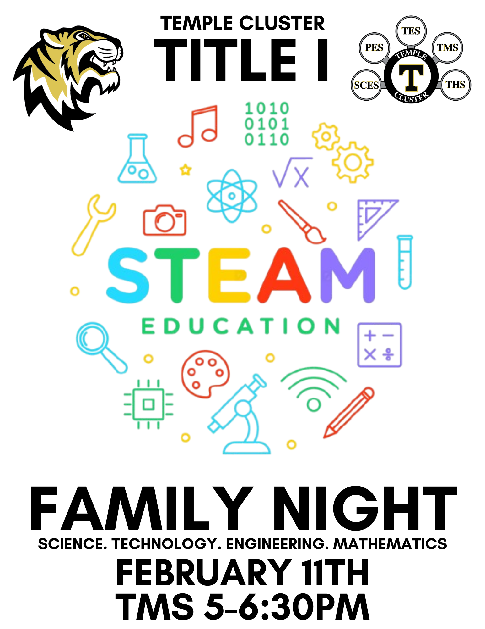 Temple Cluster STEAM Night Flyer