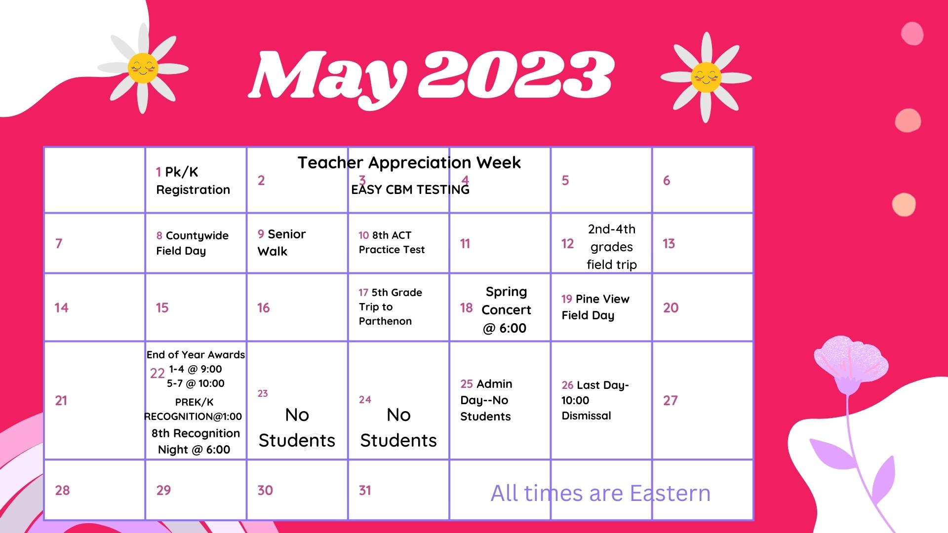 May 23 Calendar