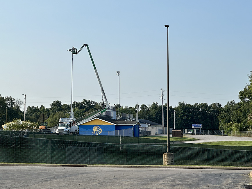 installing the first new lights