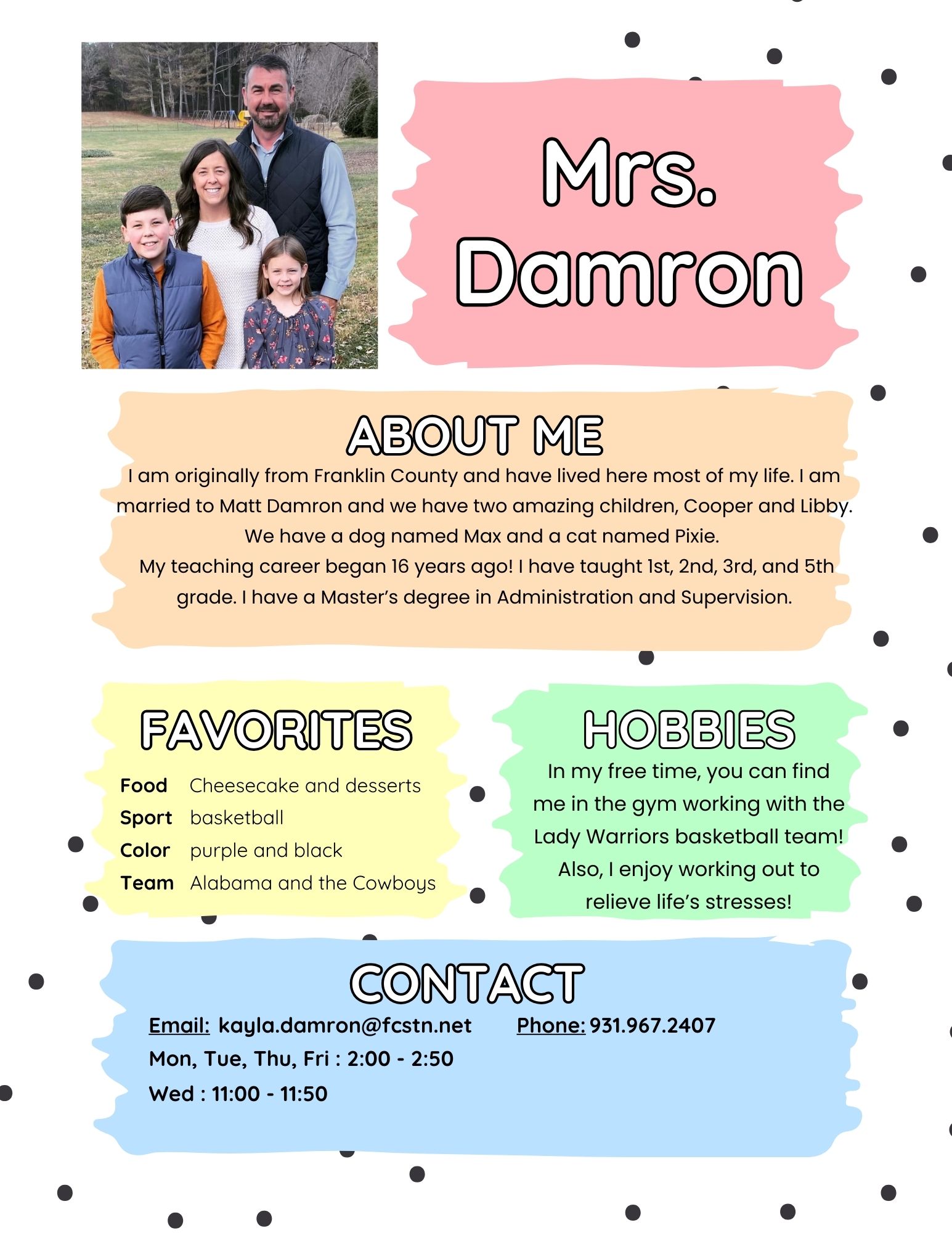 Mrs. Kayla Damron - Grade 5 Teacher