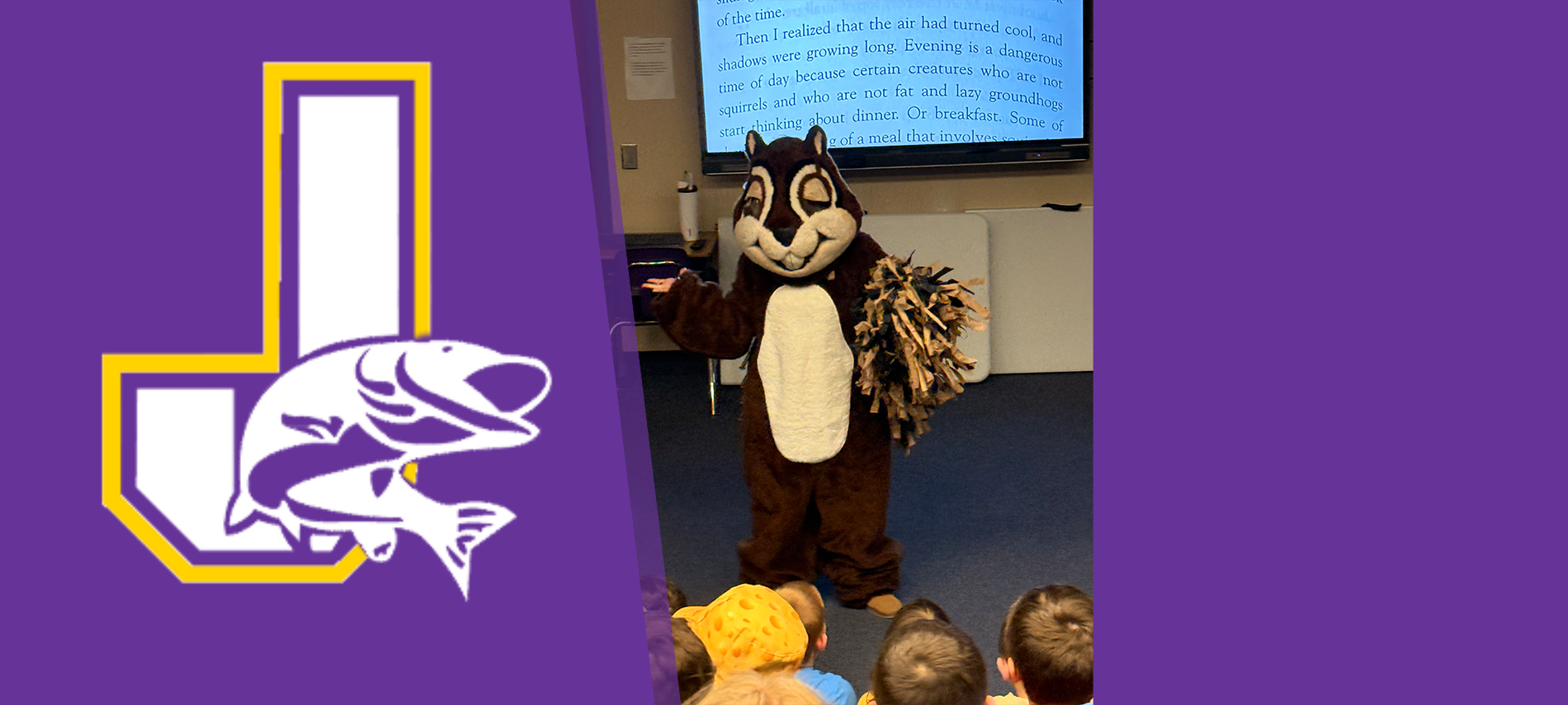 One School One Book Main Character Twitch the Squirrel