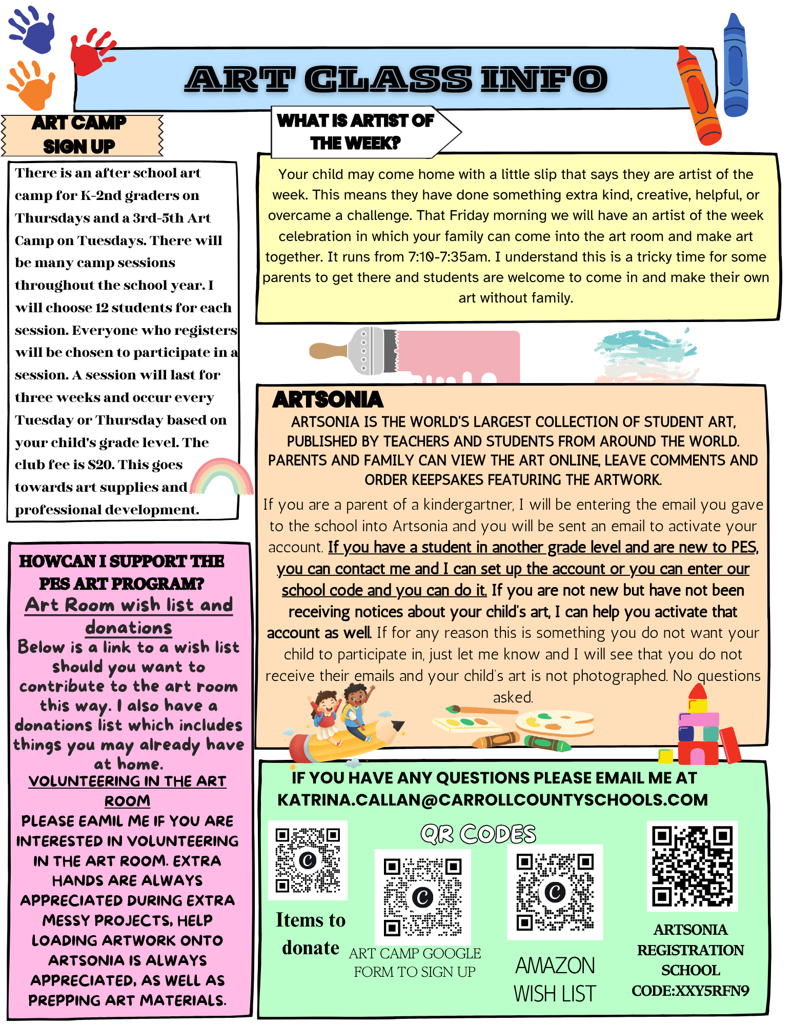 Art Camp Flyer