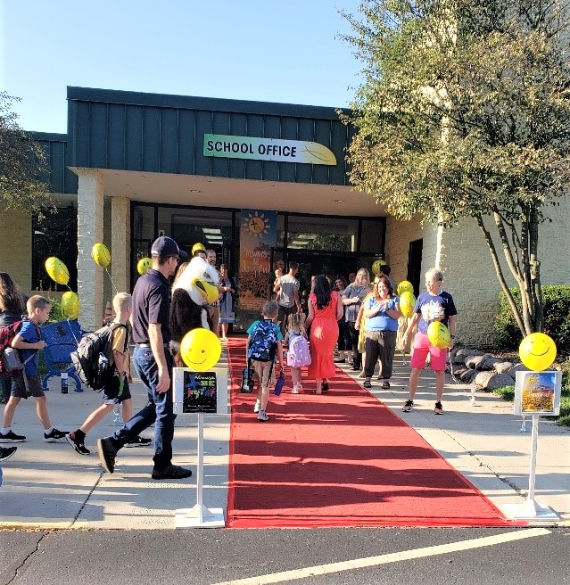 This year's red carpet welcome invited many new students and families! 