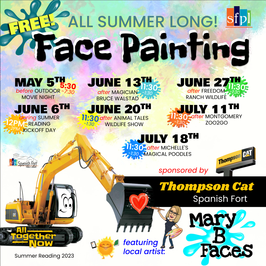 Mary B. Faces free face painting courtesy of Thompson Cat 12-2pm June 6, 2023