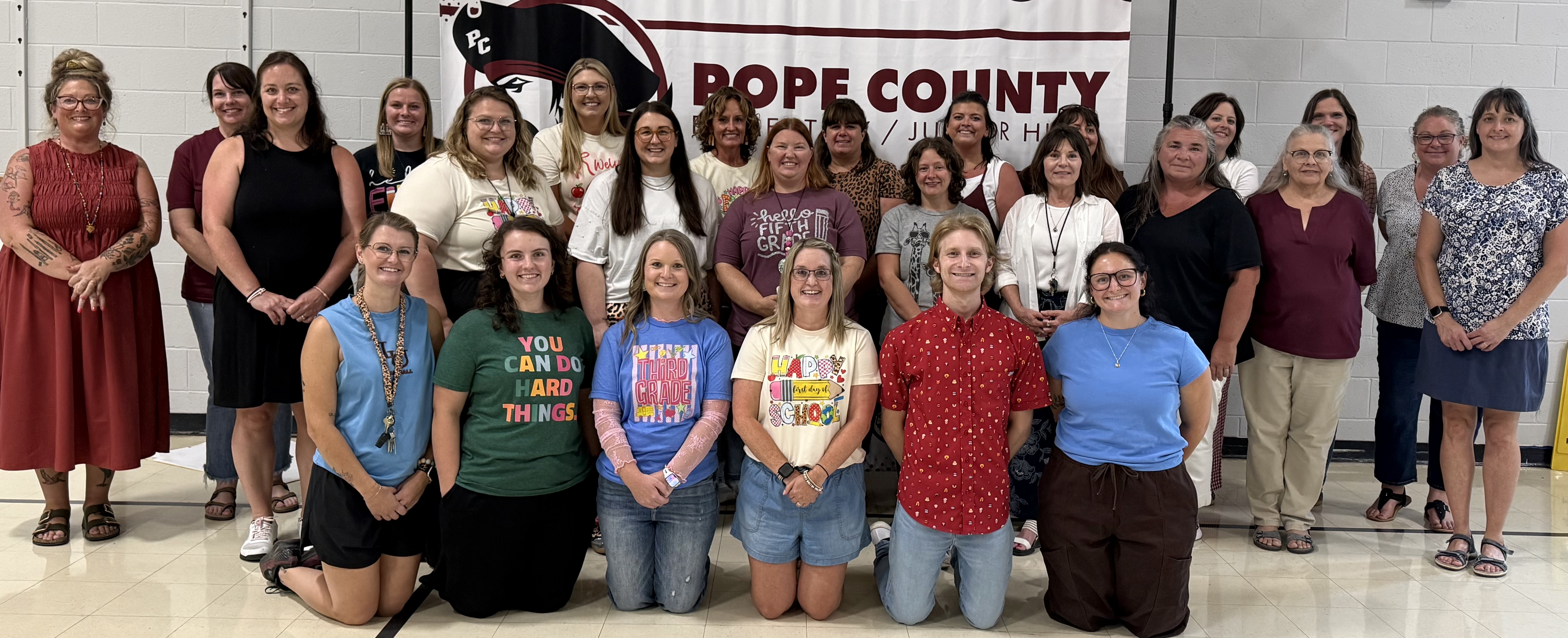 The teachers of Pope County Elementary/Jr. High 