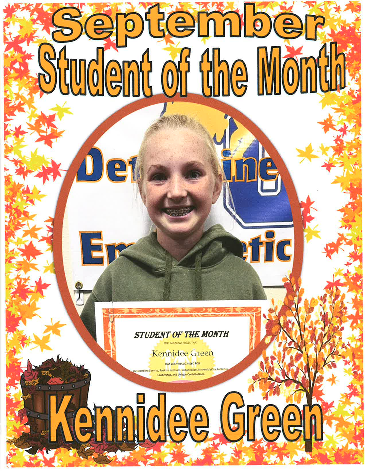 7th Grade Student Of The Month
