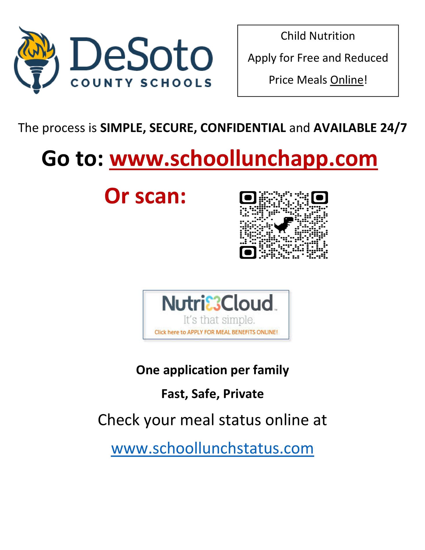 Lunch App Form with QR Code