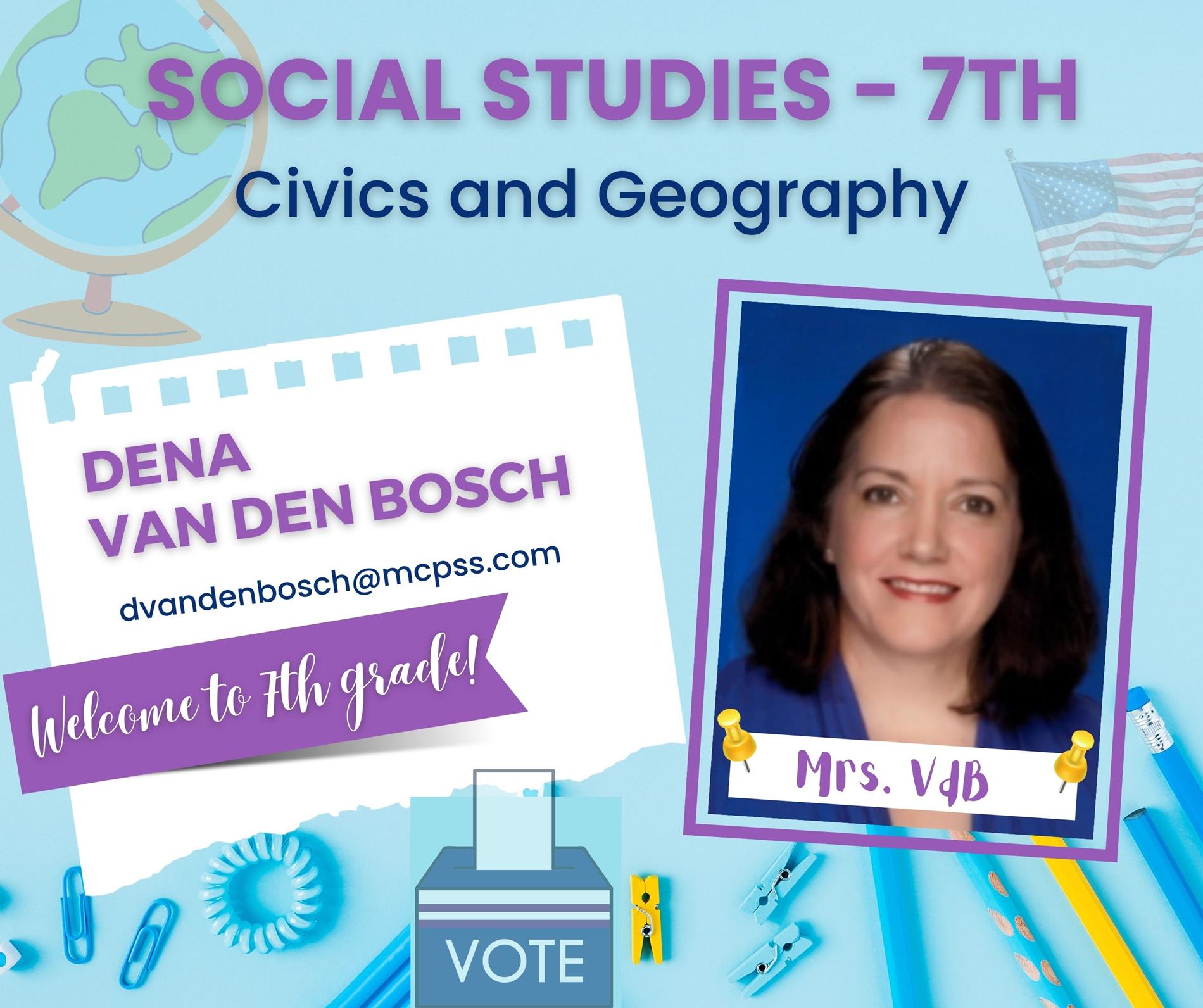 welcome from Mrs. Van den Bosch