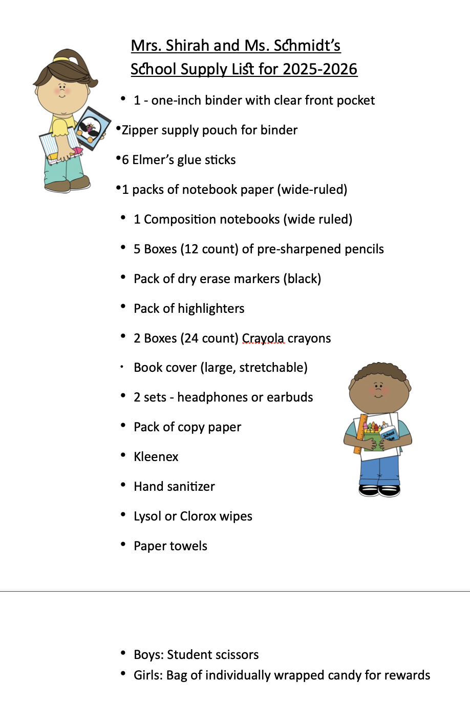 Supply List 2023-2024 Supply List 2023-2024