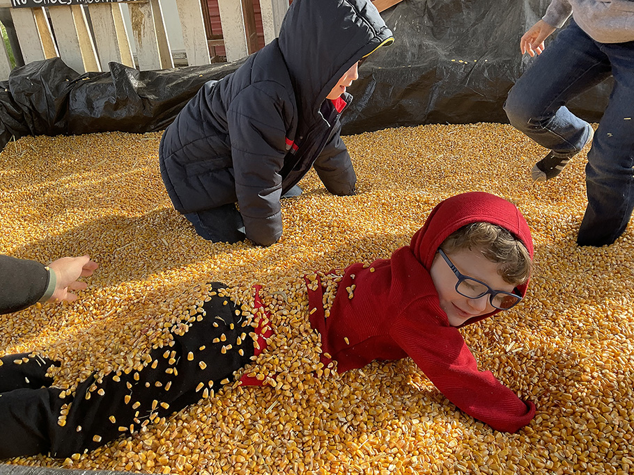 Having fun at Rolling Acres Corn Maze