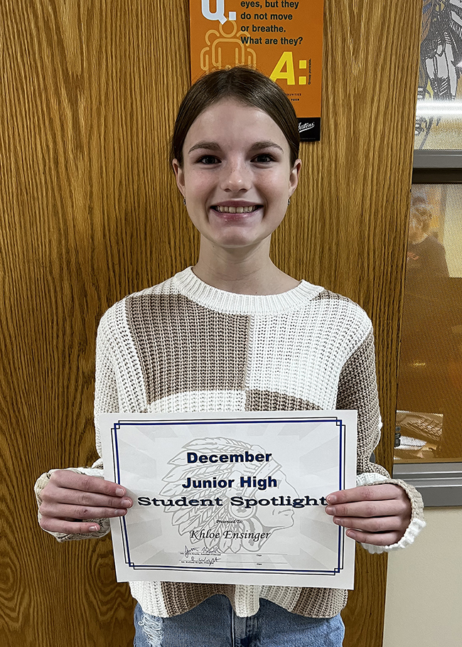 December JH Student Spotlight