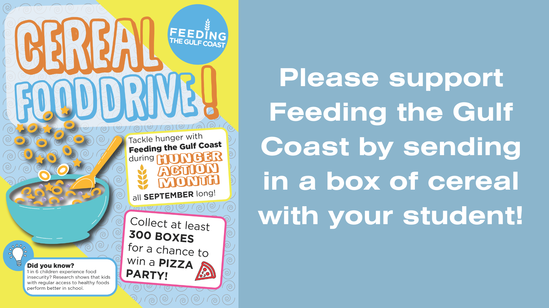 Cereal Drive for Feeding the Gulf Coast