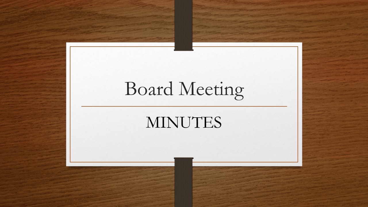 BOARD MEETING MINUTES