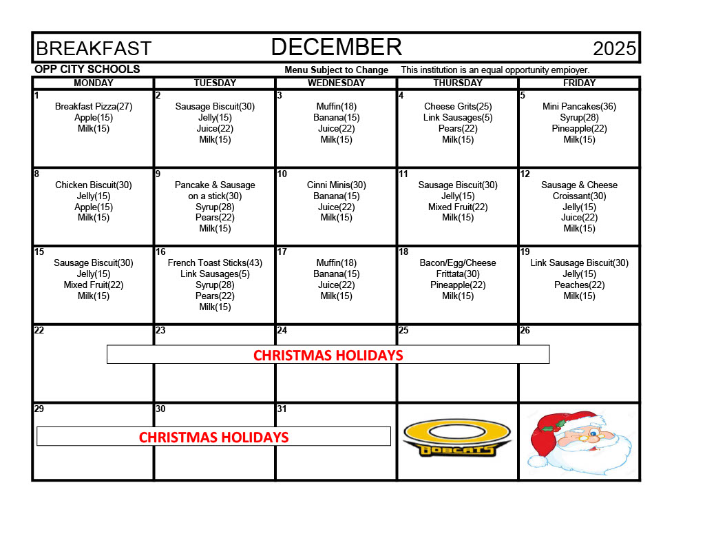 Breakfast December 2025