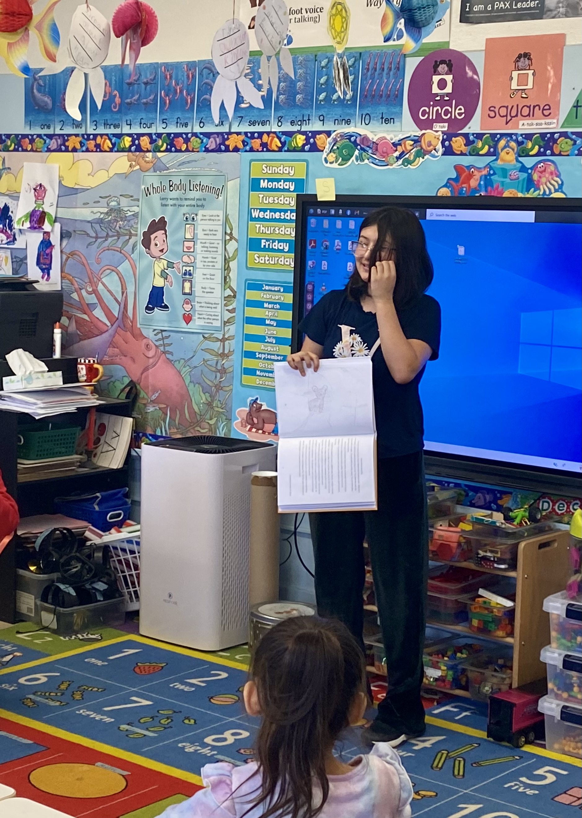 Students Presenting Their Books