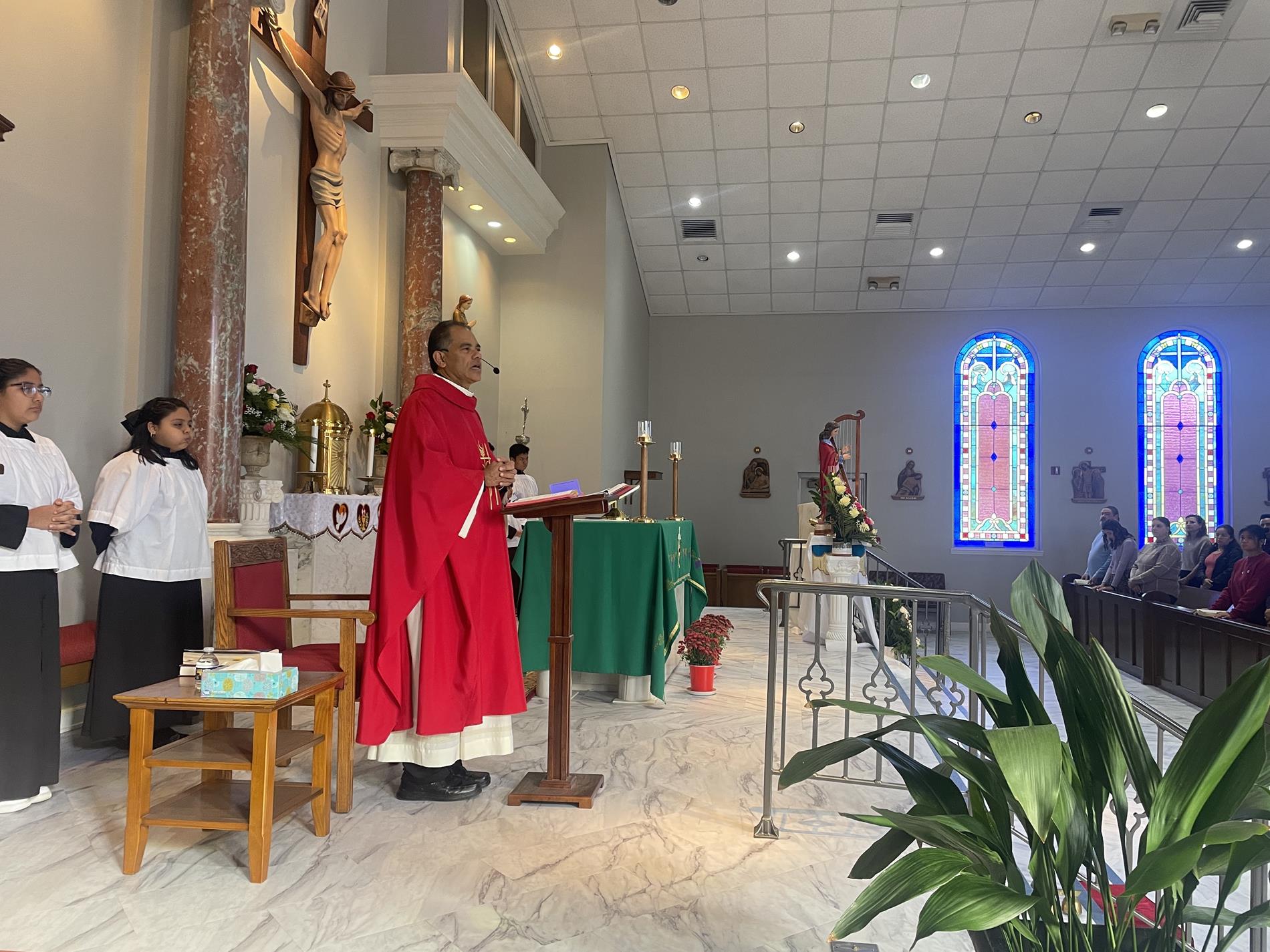 Fr. Antony addresses the congregation