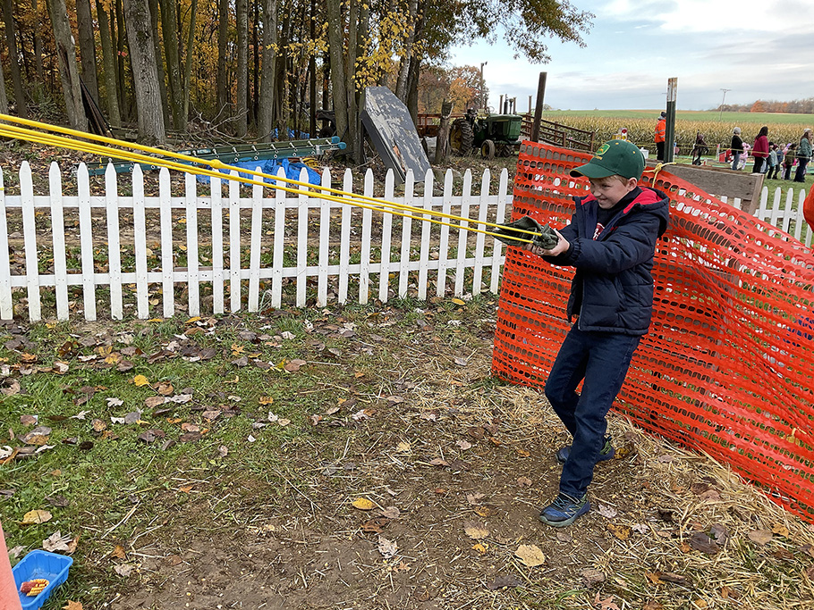 Having fun at Rolling Acres Corn Maze