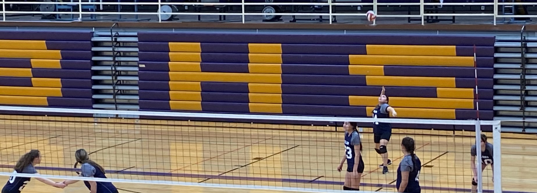 8th Grade Volleyball Game in Cut Bank