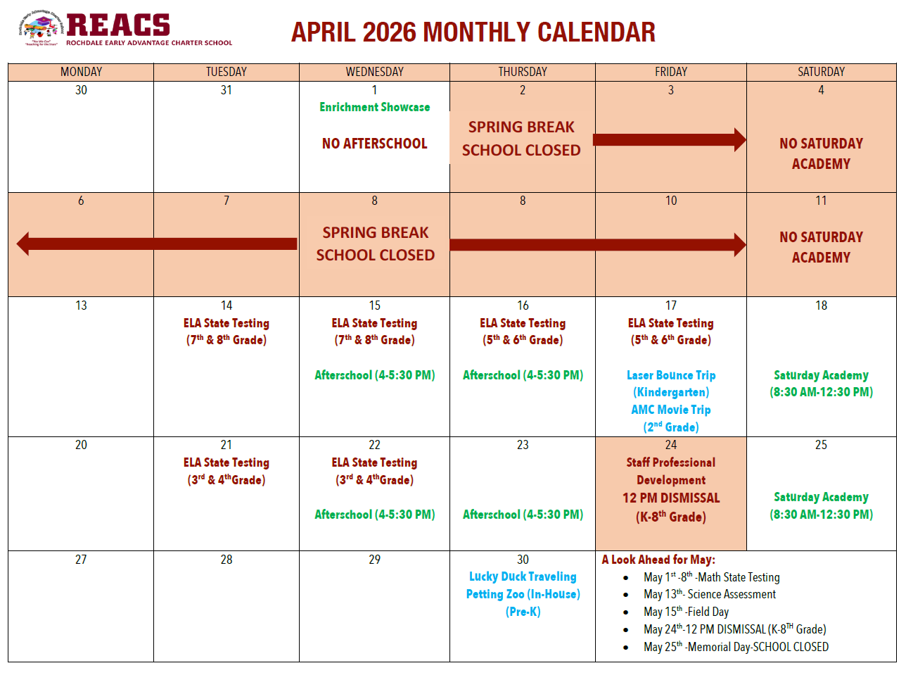 April Calendar