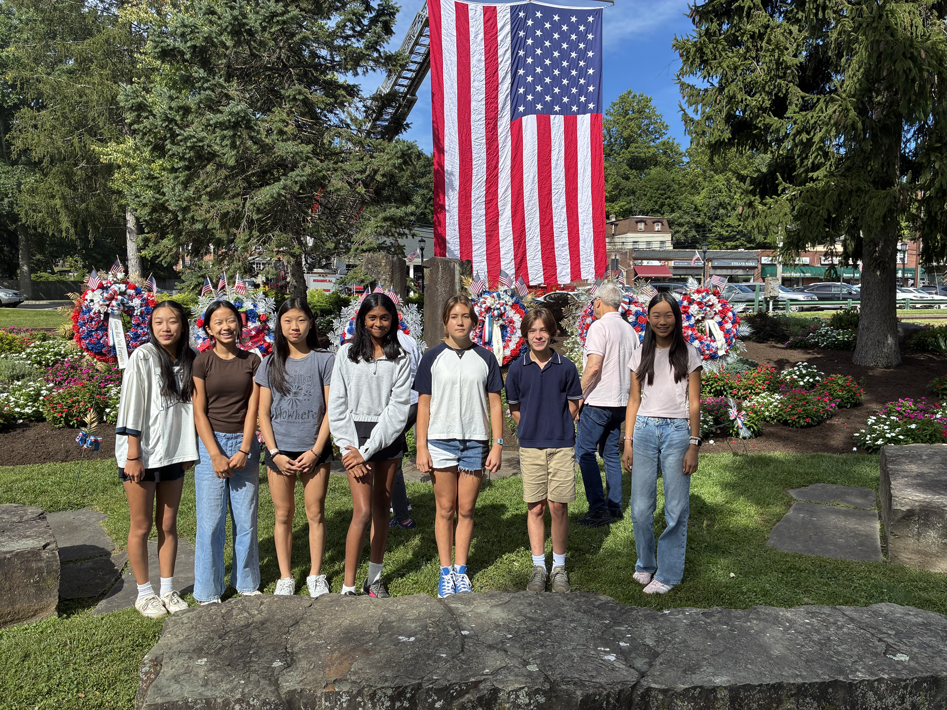 9/11 Ceremony at Demarest Duck Pond - Student Honor Guard