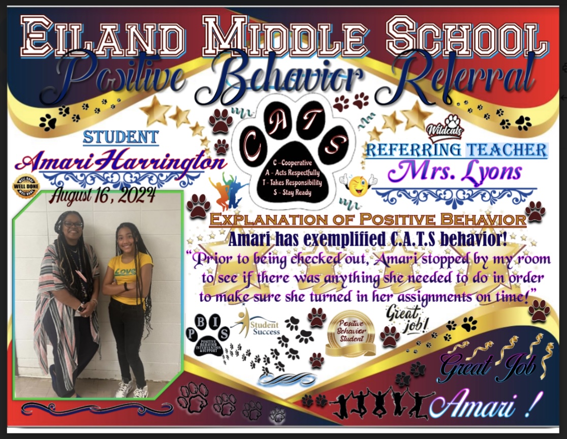 Positive Behavior Referrals 