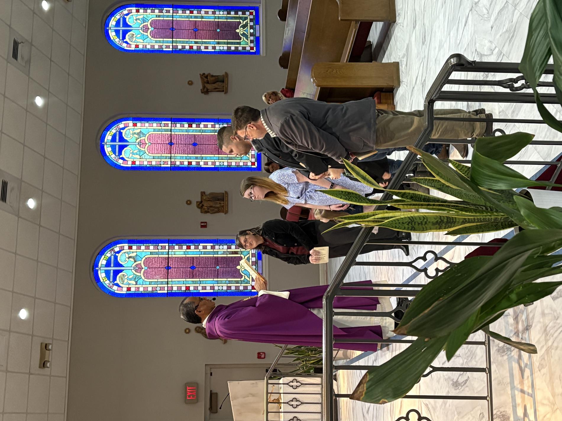 Lucy and Devan with their sponsors