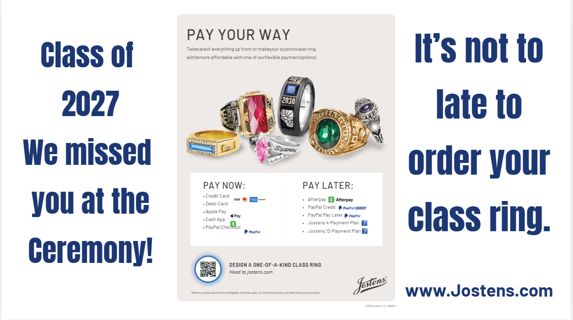 Juniors! Order Your Class Ring Today!