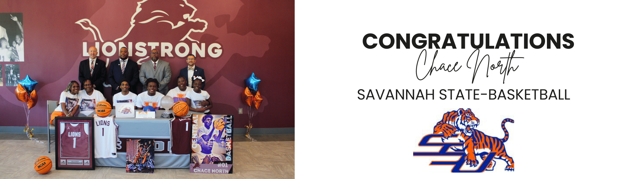 Congratulations Chace North!  Savannah State College-Basketball; Savannah State College Logo