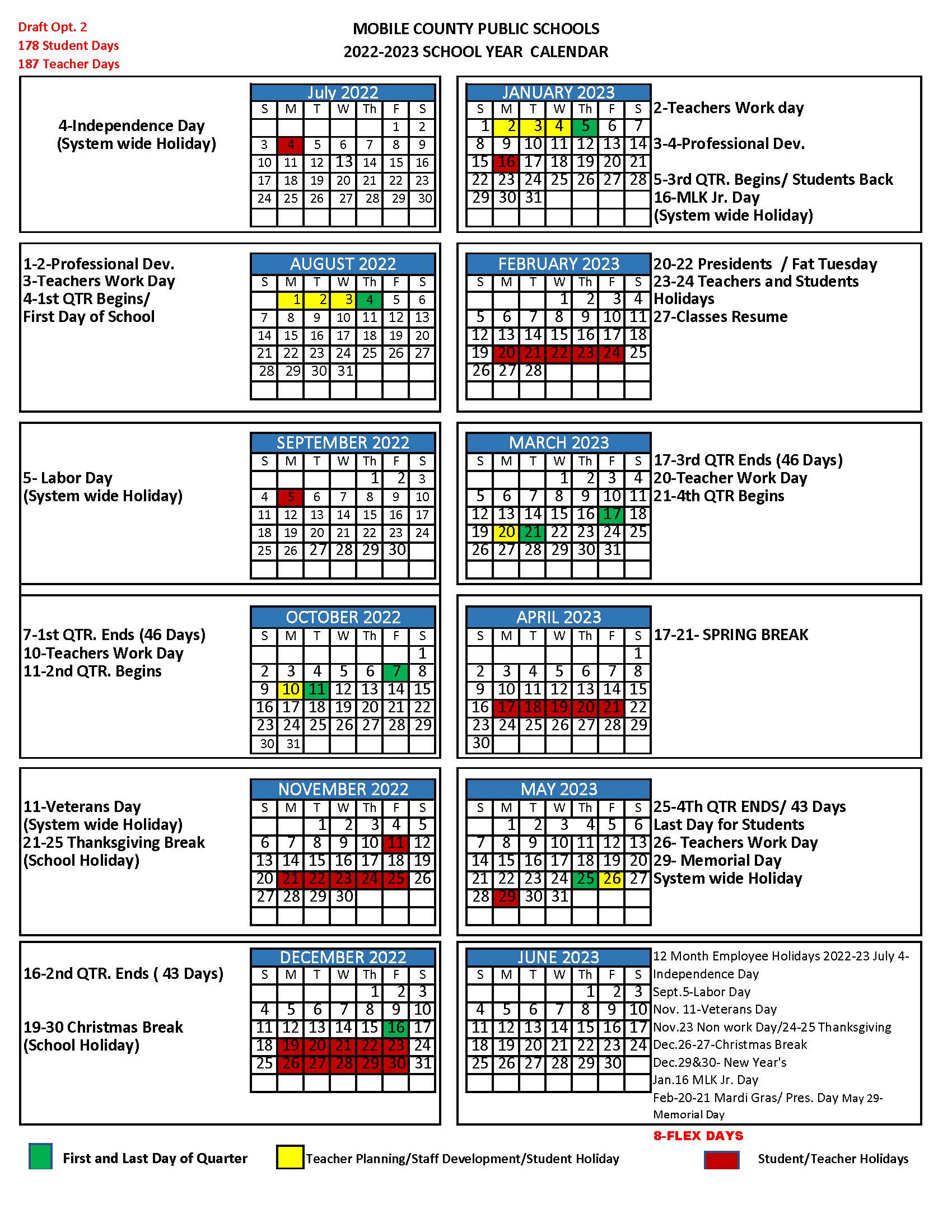 Thanksgiving Holiday, Calendar