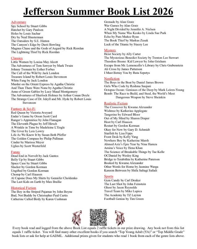 list of books and a QR Code