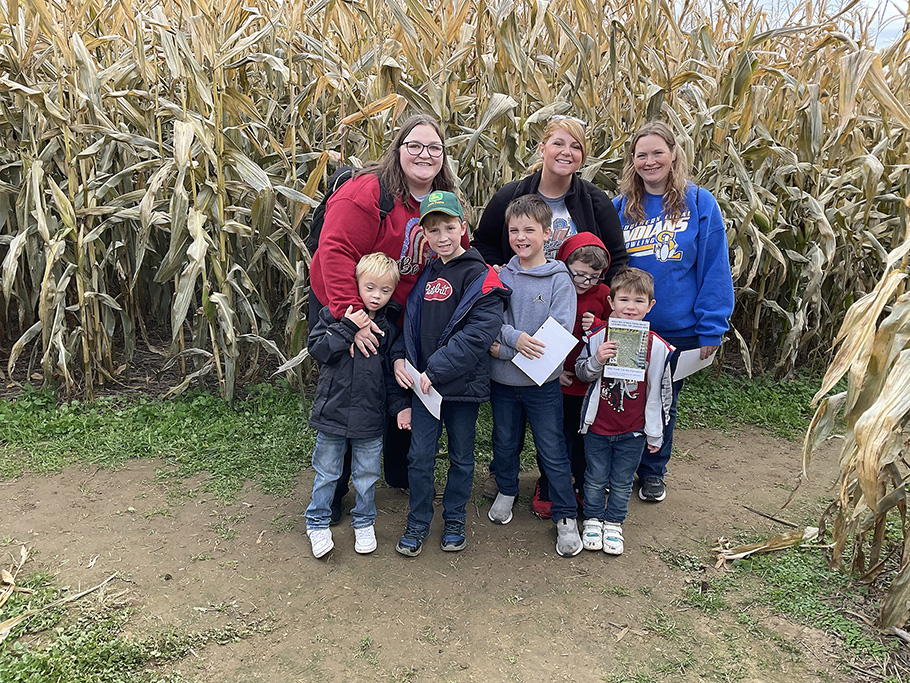 Having fun at Rolling Acres Corn Maze