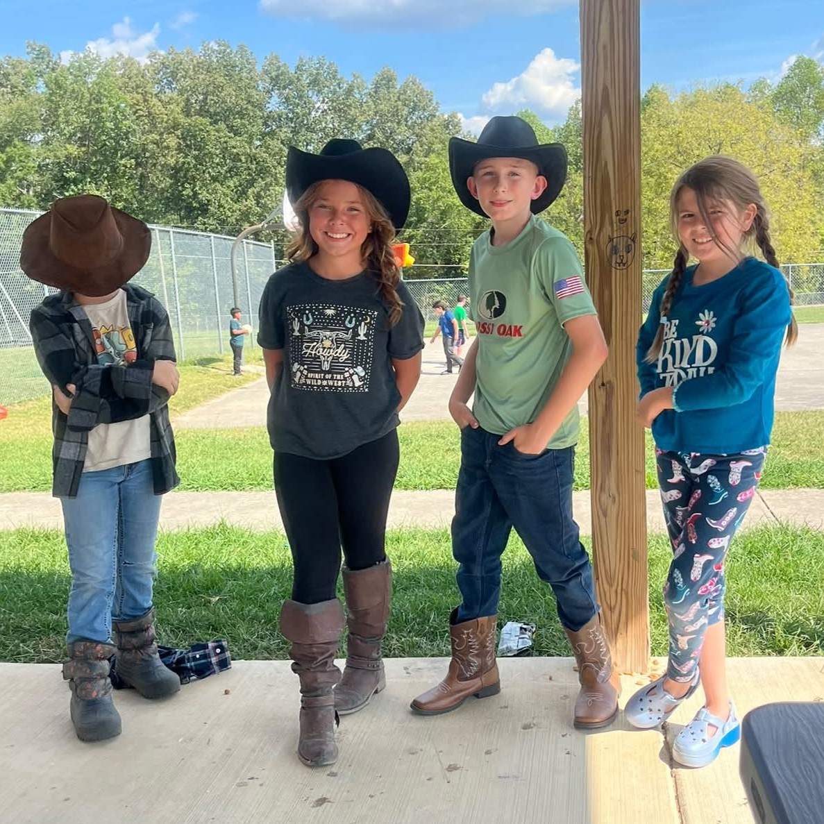 Cowboys on playground