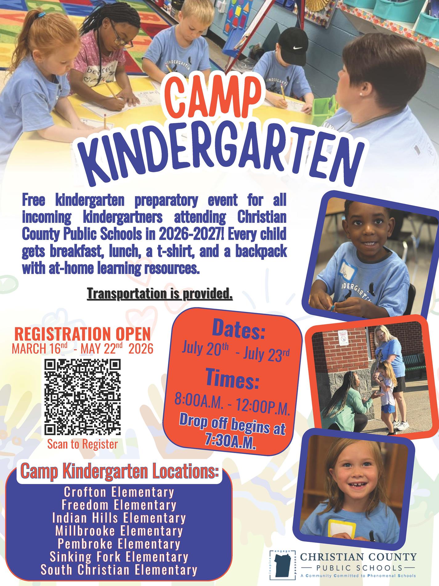 Camp Kindergarten Registration  
