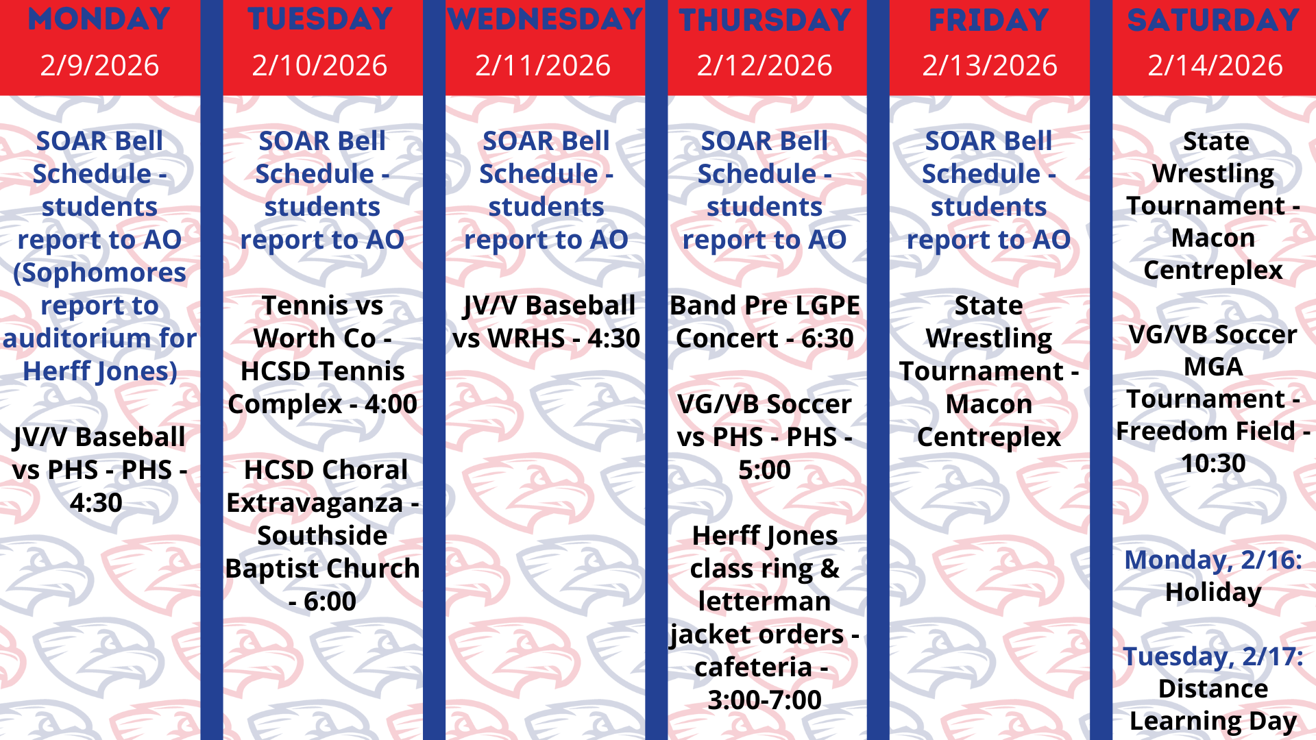 2.9.26 Week at a Glance