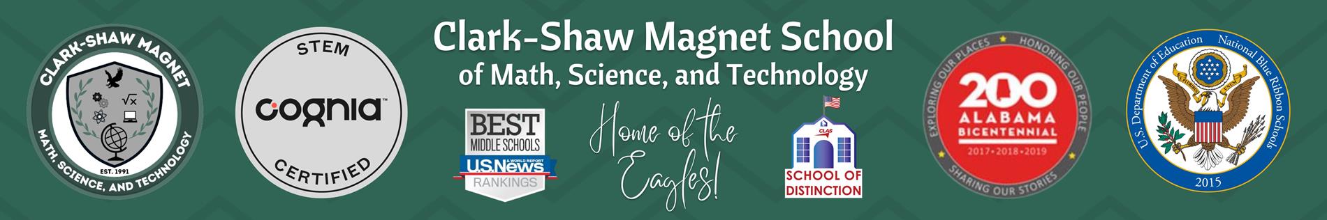 Website banner Clark-Shaw Magnet School