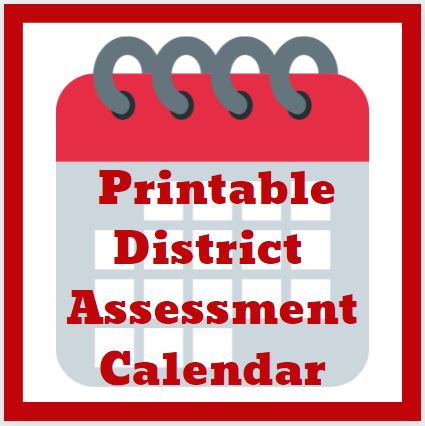 printable district assessment calendar testing 