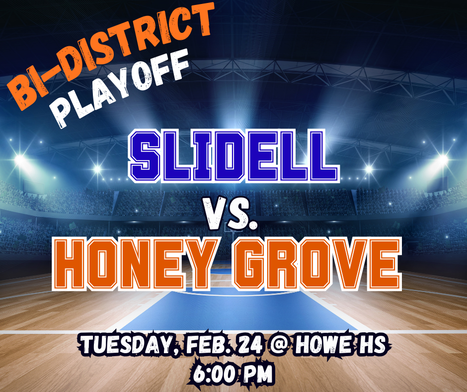 🏀🔥 PLAYOFF TIME! 🔥🏀  It's gold ball season! The greyhounds will take on Honey Grove in a bi-district game on Tuesday! Pack the stands, bring the noise, and support our boys! 💙🐾  📅 Tuesday, Feb. 24 ⏰ 6:00 PM 📍 Howe High School