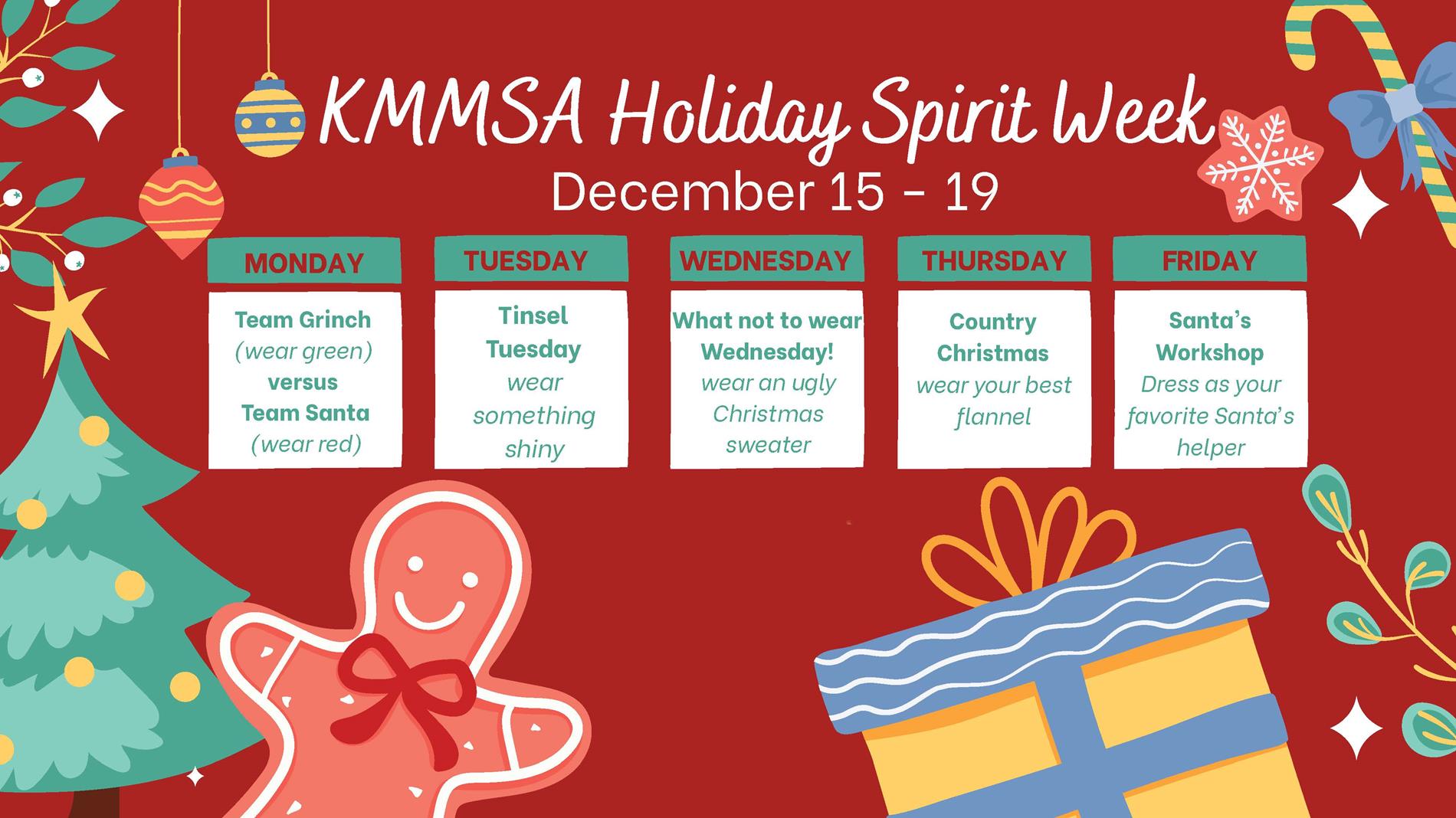 2025 KMMSA Christmas Spirit Week