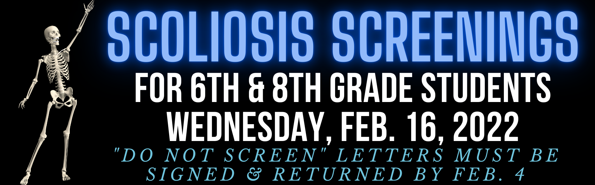 Scoliosis Screening Feb. 17th