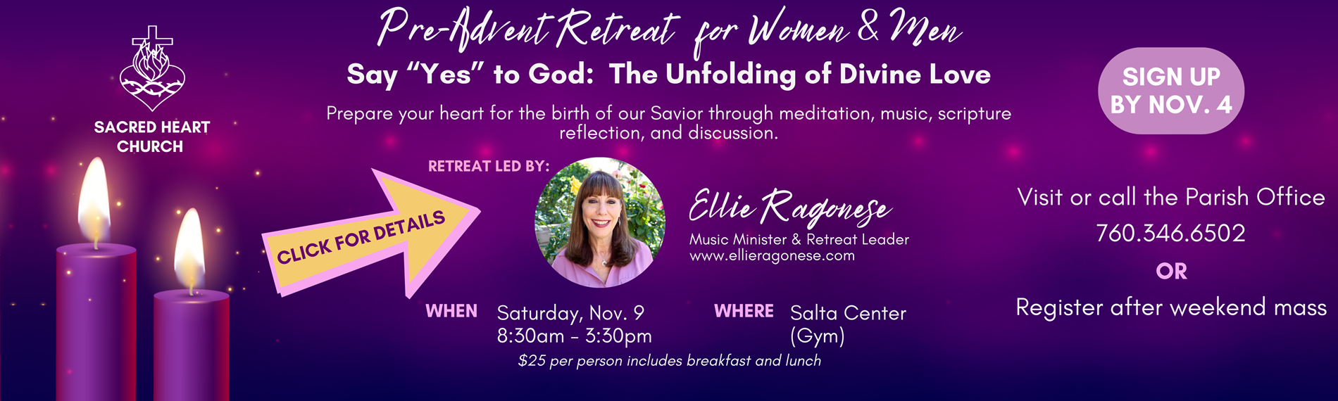 Pre-Advent Retreat | Sat Nov 9 | 8:30am-3:30pm