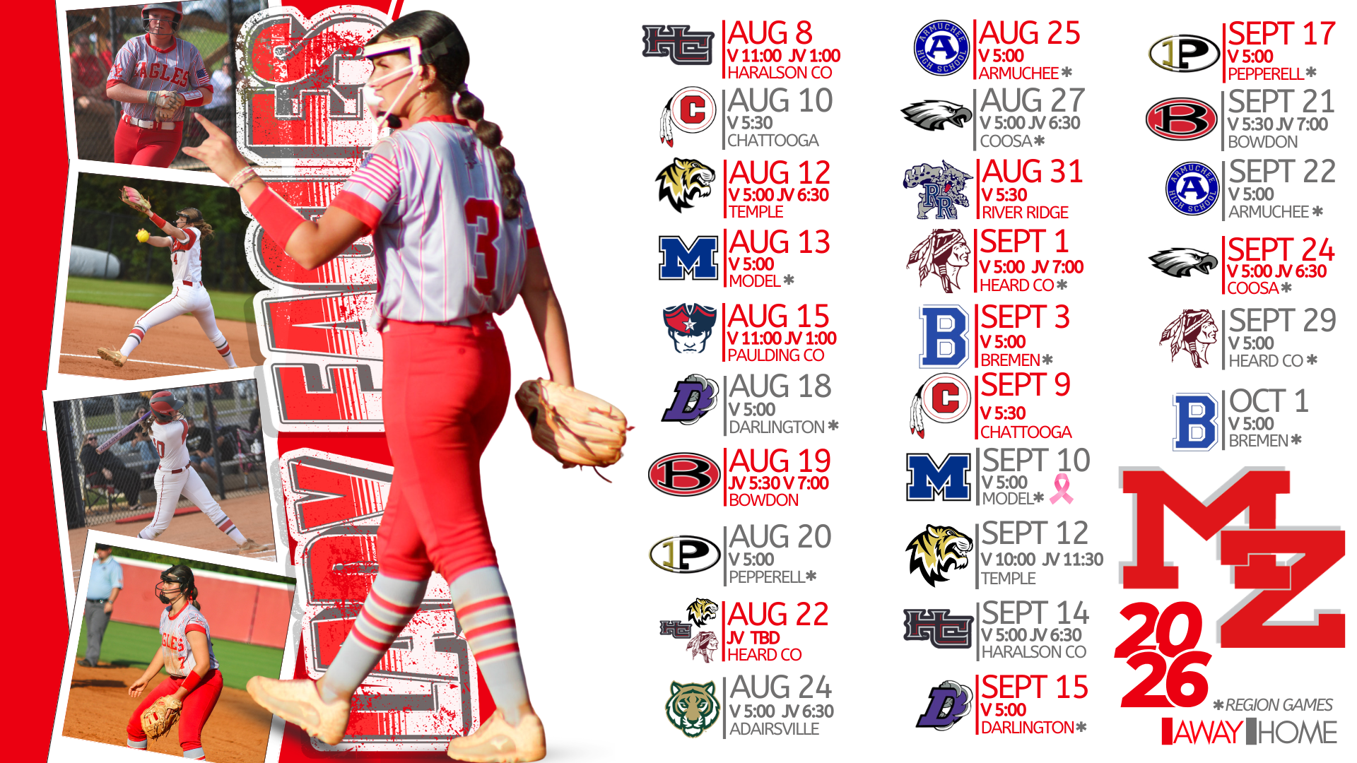 Softball Schedule 2026