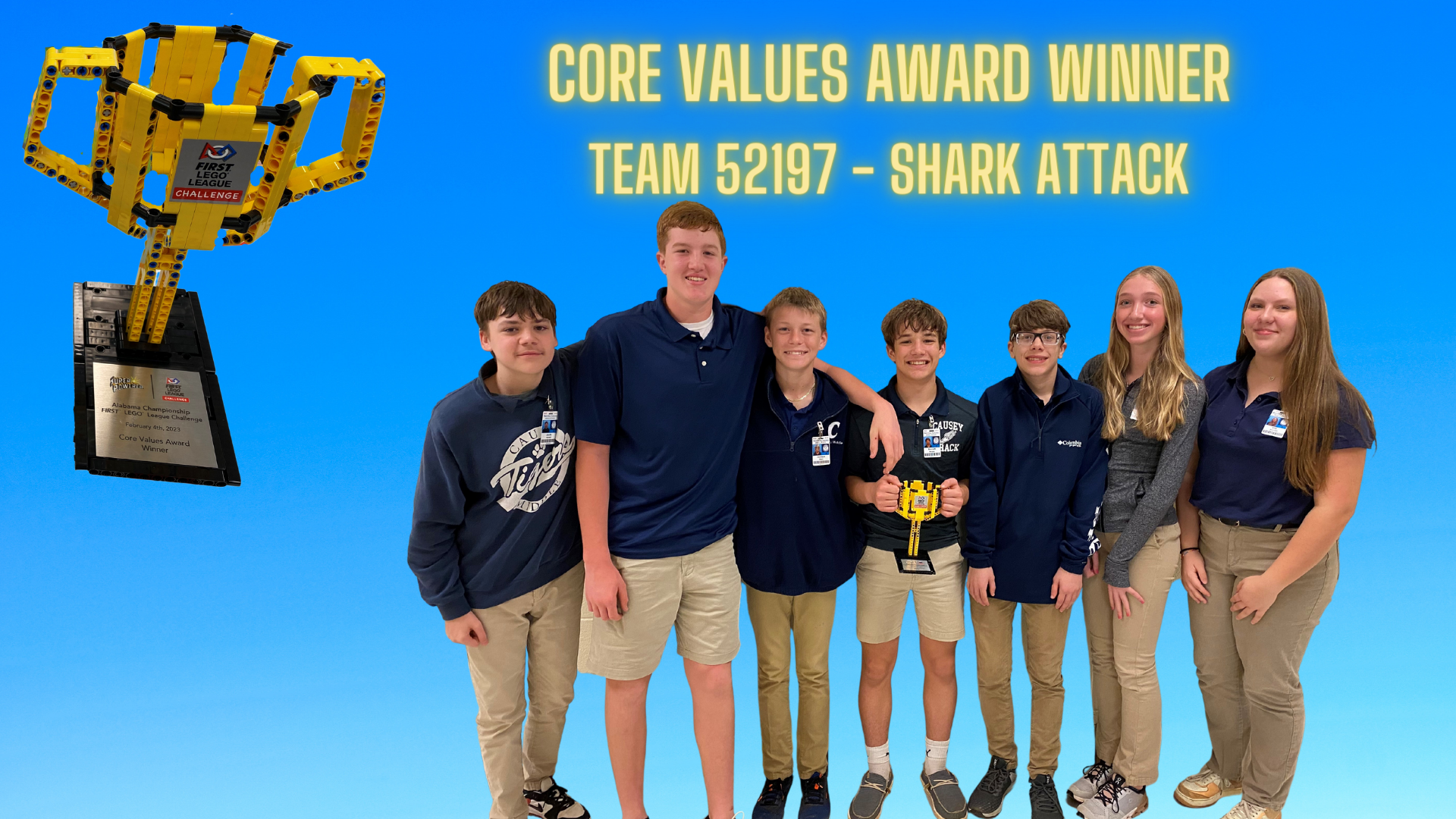 Robotics State Champion Core Values Award Winners: Shark Attack