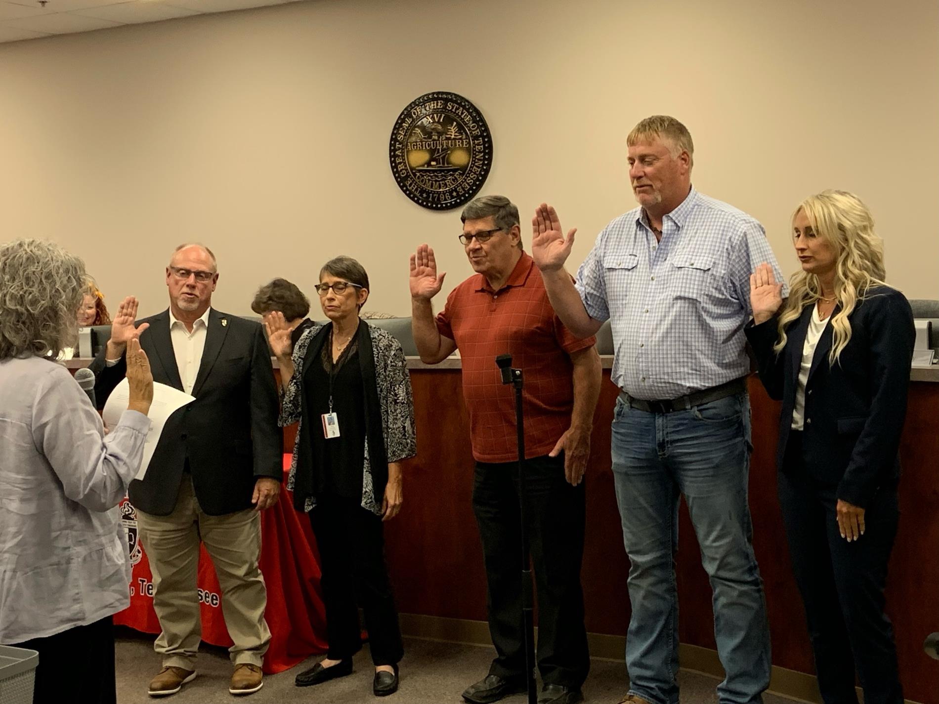 Swearing in of board members