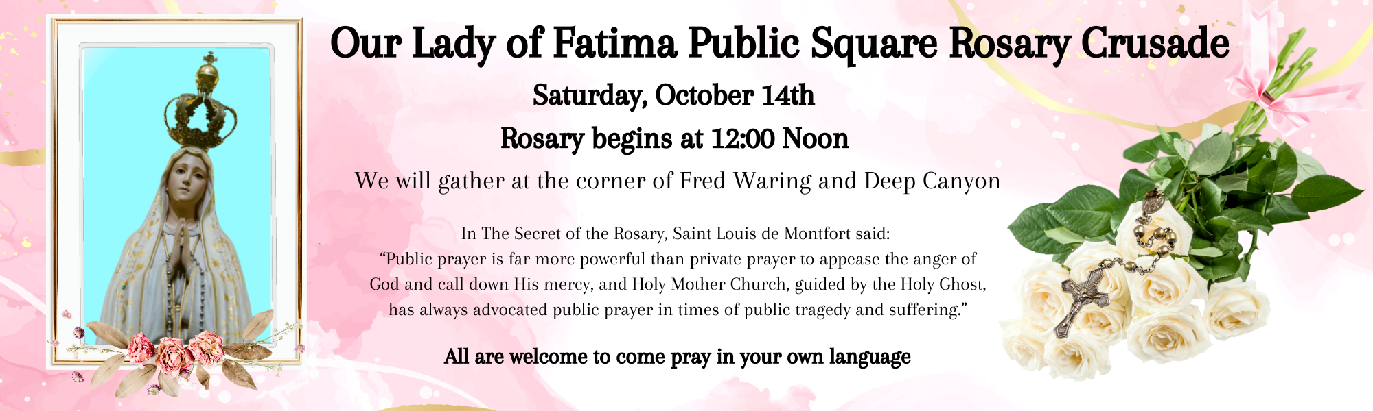 Fatima Crusade Sat Oct 14